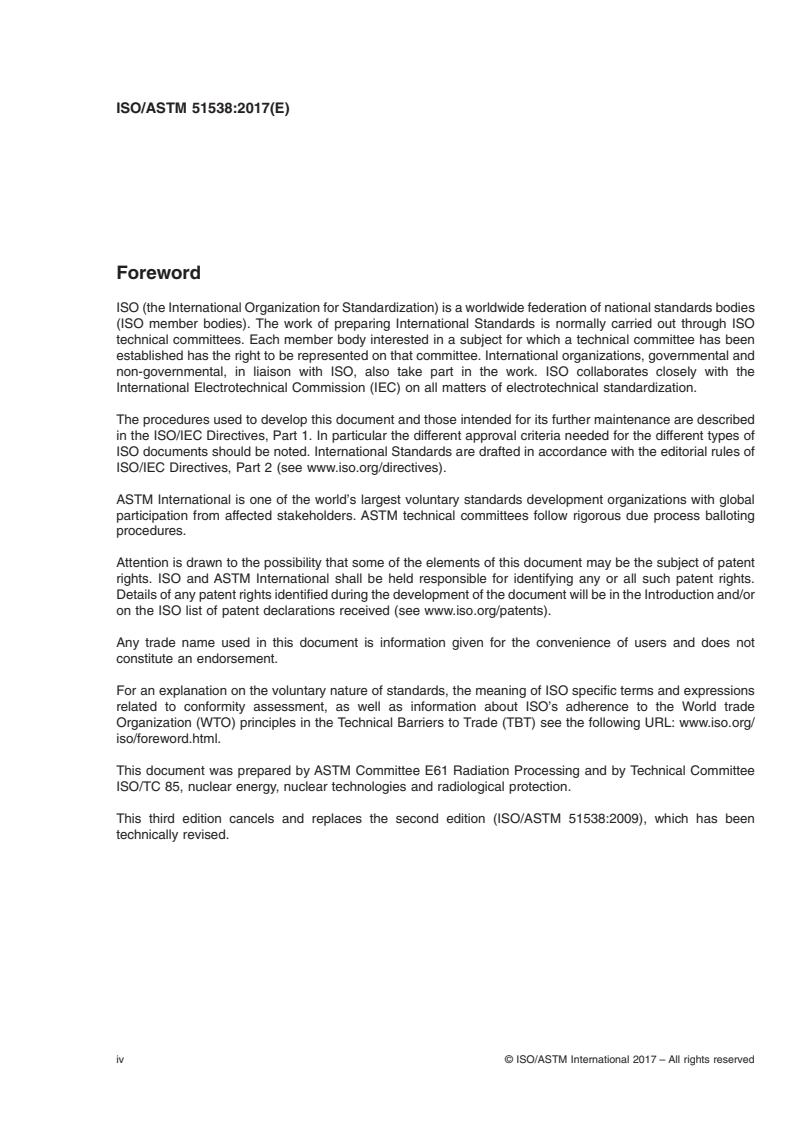 ISO/ASTM 51538:2017 ISO/ASTM 51538:2017 - Practice for use of the ethanol-chlorobenzene dosimetry system/3/2017 - Page 4 preview