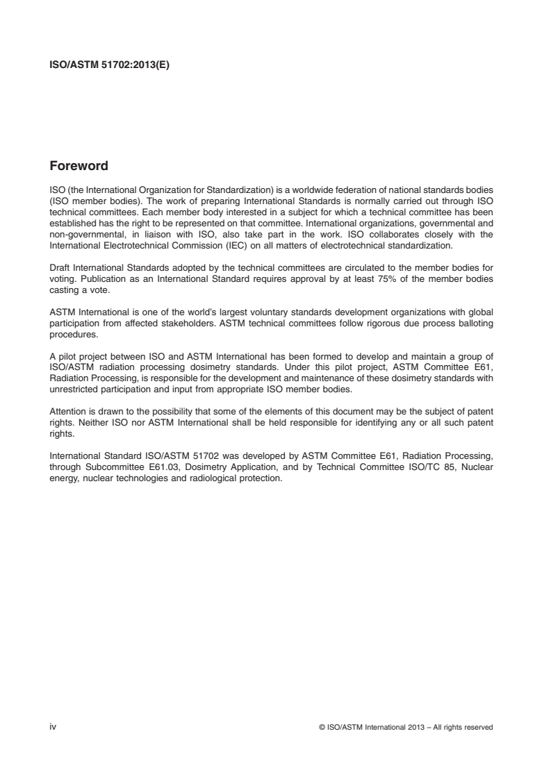 ISO/ASTM 51702:2013 ISO/ASTM 51702:2013 - Practice for dosimetry in a gamma facility for radiation processing/22/2013 - Page 4 preview