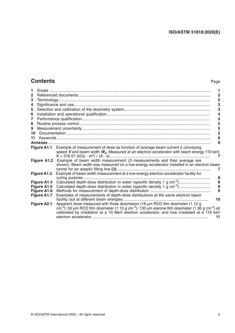 ISO/ASTM 51818:2020 ISO/ASTM 51818:2020 - Practice for dosimetry in an electron beam facility for radiation processing at energies between 80 and 300 keV/30/2020 - Page 3 preview
