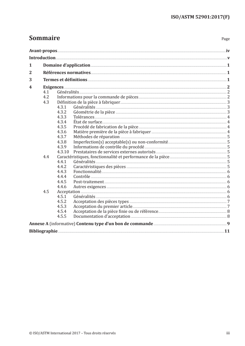ISO/ASTM 52901:2017 ISO/ASTM 52901:2017 - Fabrication additive — Principes généraux — Exigences pour l’achat de pièces/16/2017 - Page 3 preview
