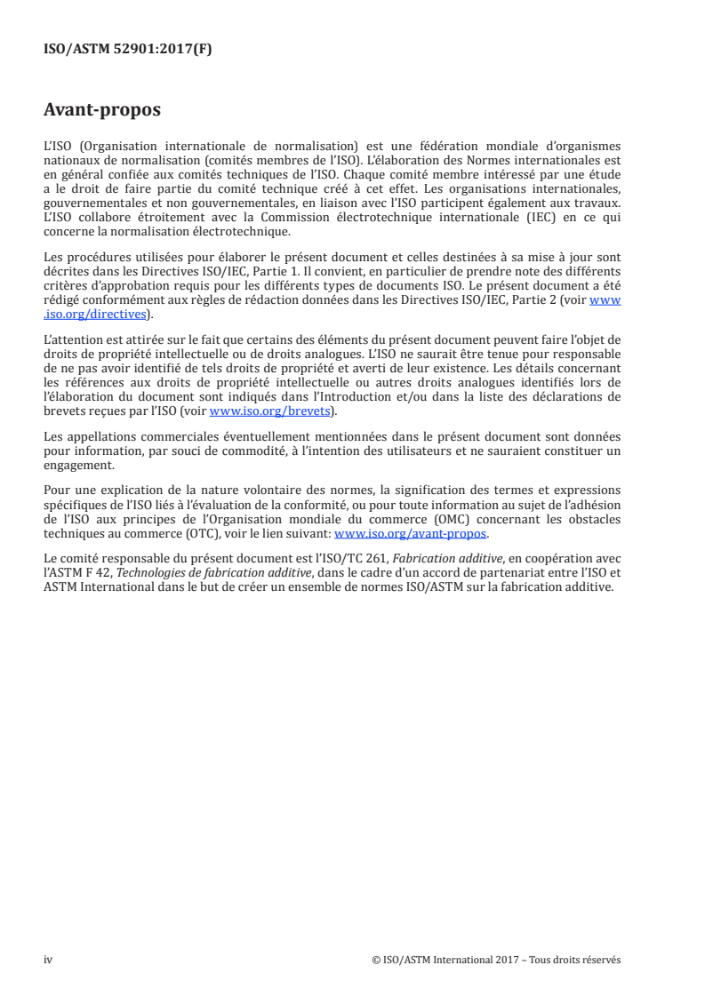 ISO/ASTM 52901:2017 ISO/ASTM 52901:2017 - Fabrication additive — Principes généraux — Exigences pour l’achat de pièces/16/2017 - Page 4 preview