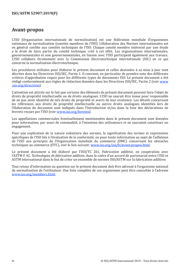 ISO/ASTM 52907:2019 ISO/ASTM 52907:2019 - Fabrication additive — Matières premières — Méthodes pour caractériser les poudres métalliques/4/2019 - Page 4 preview