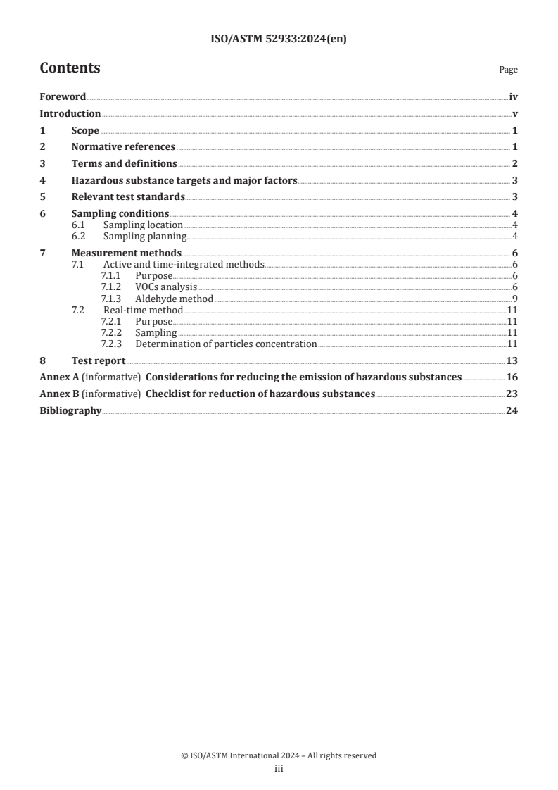 ISO/ASTM 52933:2024 ISO/ASTM 52933:2024 - Additive manufacturing — Environment, health and safety — Test method for the hazardous substances emitted from material extrusion type 3D printers in the non-industrial places
Released:10. 06. 2025 - Page 3 preview