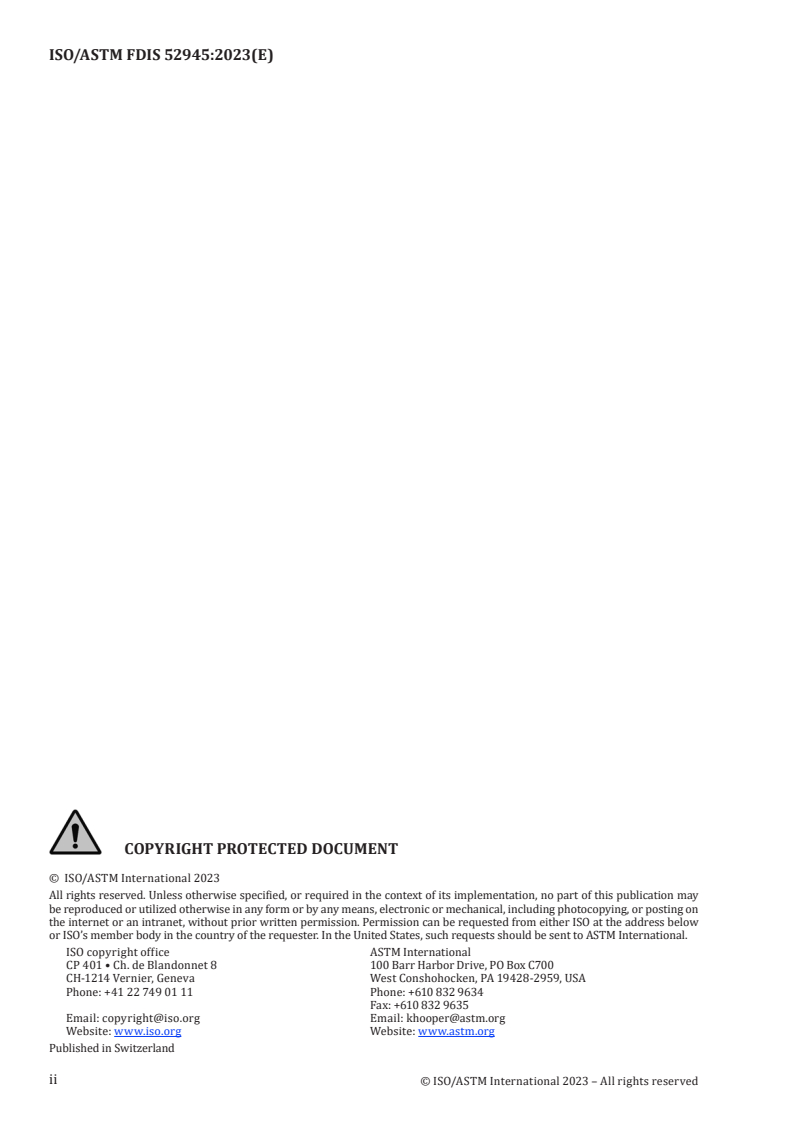 ISO/ASTM FDIS 52945 - Additive manufacturing for automotive — Qualification principles — Generic machine evaluation and specification of key performance indicators for PBF-LB/M processes
Released:11. 09. 2023