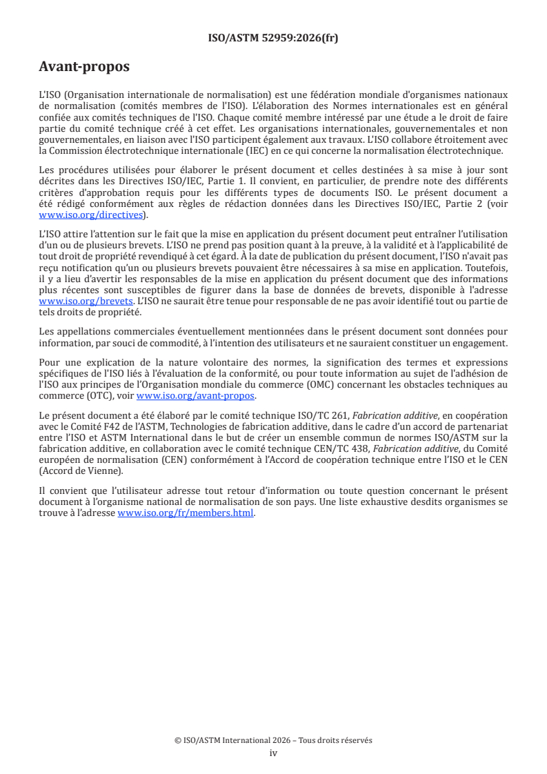 ISO/ASTM 52959:2026 ISO/ASTM 52959:2026 - Fabrication additive de métaux — Pièces types d’essai — Éprouvettes de validation de compression pour les conceptions de treillis - Page 4 preview