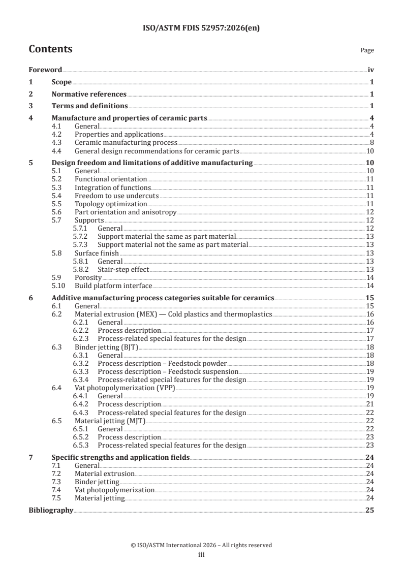 ISO/ASTM FDIS 52957 ISO/ASTM FDIS 52957 - Additive manufacturing of ceramics — Design — Design guidelines - Page 3 preview