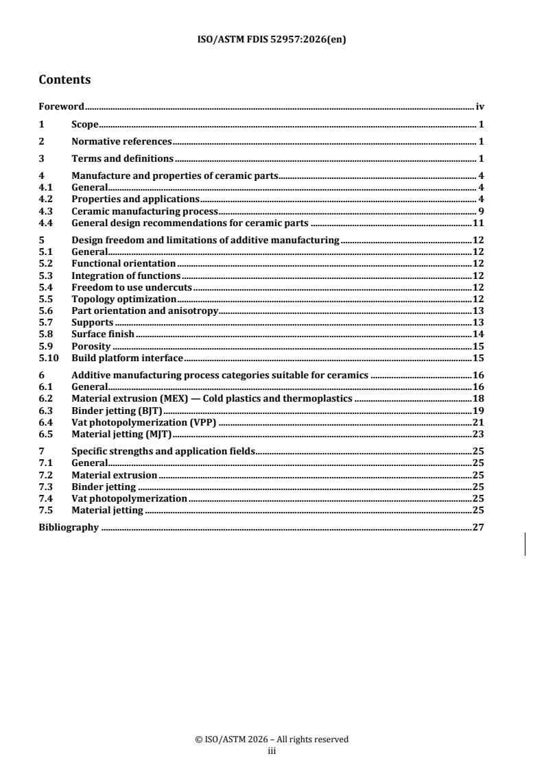 ISO/ASTM FDIS 52957 REDLINE ISO/ASTM FDIS 52957 - Additive manufacturing of ceramics — Design — Design guidelines - Page 3 preview