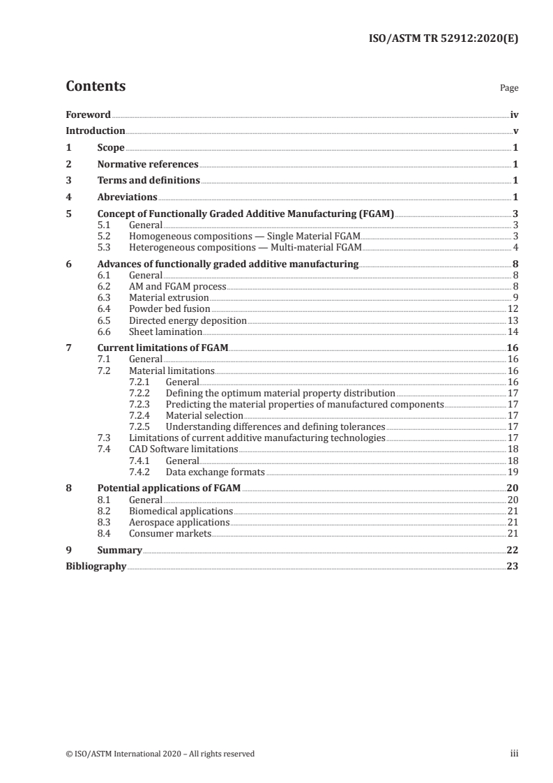 ISO/ASTM TR 52912:2020 ISO/ASTM TR 52912:2020 - Additive manufacturing — Design — Functionally graded additive manufacturing/25/2020 - Page 3 preview