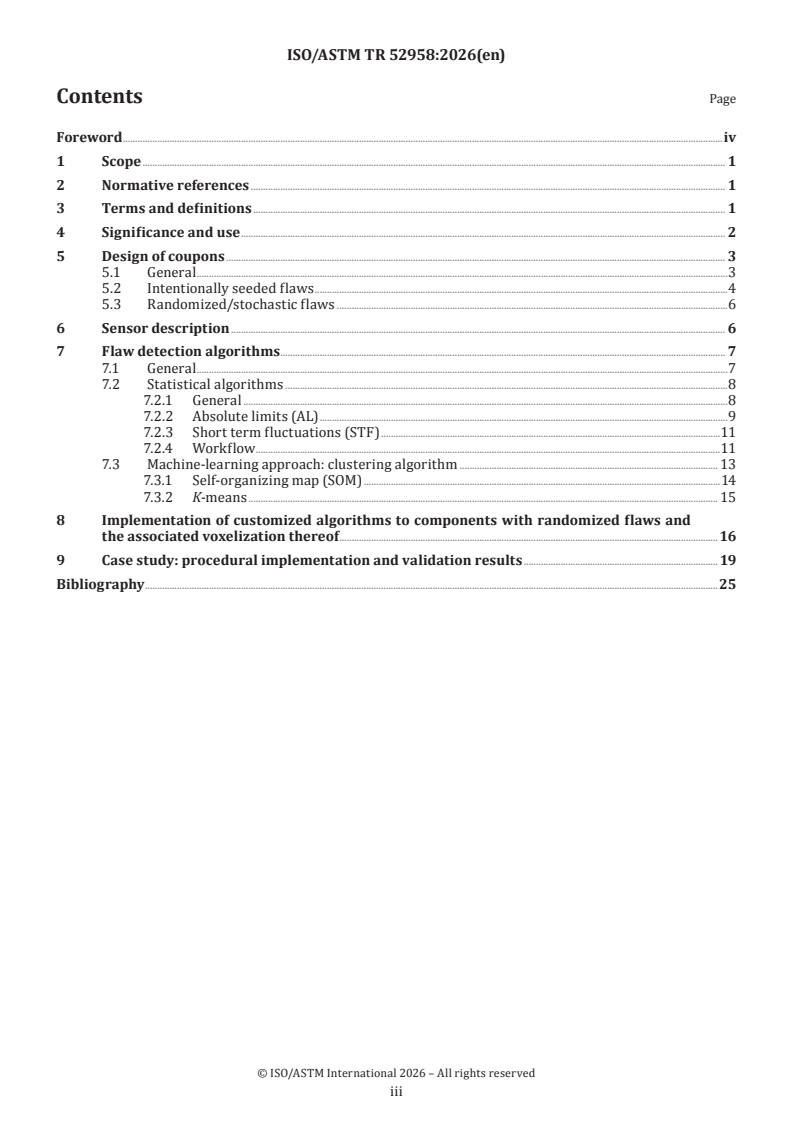 ISO/ASTM TR 52958:2026 ISO/ASTM TR 52958:2026 - Additive manufacturing of metals — Powder bed fusion (PBF) — In-situ coaxial photodiode monitoring for lack of fusion flaw detection in PBF-LB - Page 3 preview