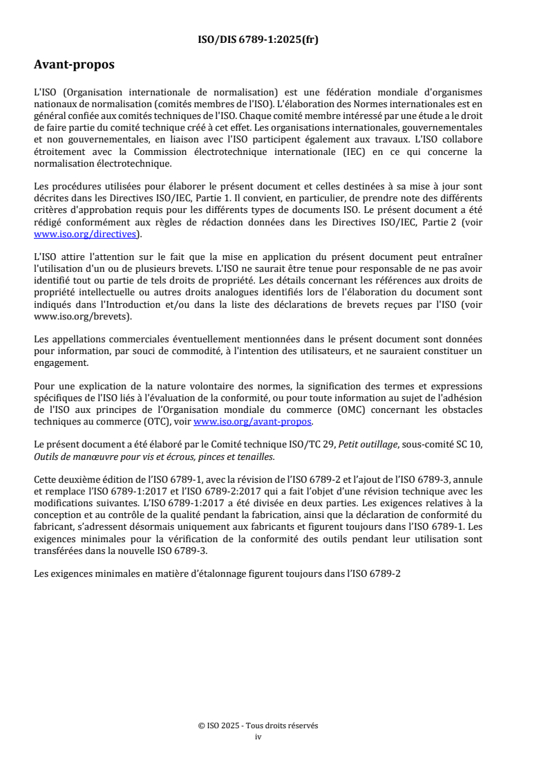 ISO/CD 6789-1.3 ISO/CD 6789-1.3 - Outils de manoeuvre pour vis et écrous — Outils dynamométriques à commande manuelle — Partie 1: Exigences et méthodes d'essai pour vérifier la conformité de conception et la conformité de qualité: exigences minimales pour déclaration de conformité/4/2025 - Page 4 preview