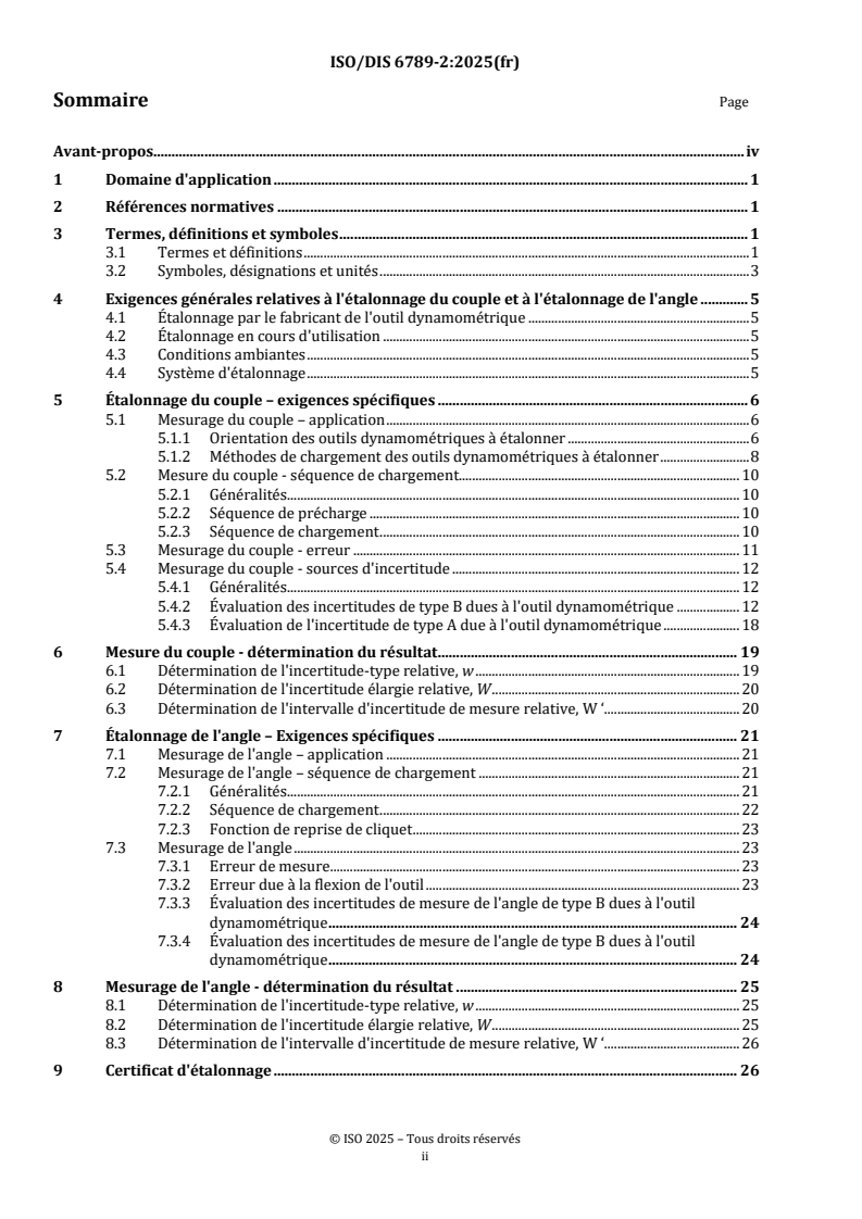 ISO/CD 6789-2.3 ISO/CD 6789-2.3 - Outils de manoeuvre pour vis et écrous — Outils dynamométriques à commande manuelle — Partie 2: Exigences d'étalonnage et détermination de l'incertitude de mesure/24/2025 - Page 4 preview