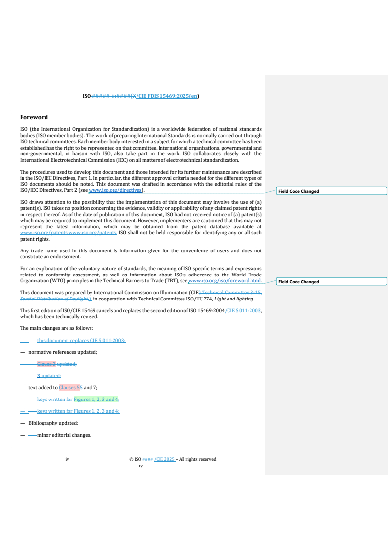 ISO/CIE 15469 REDLINE ISO/CIE 15469 - Spatial distribution of daylight — CIE standard general sky/22/2025 - Page 4 preview