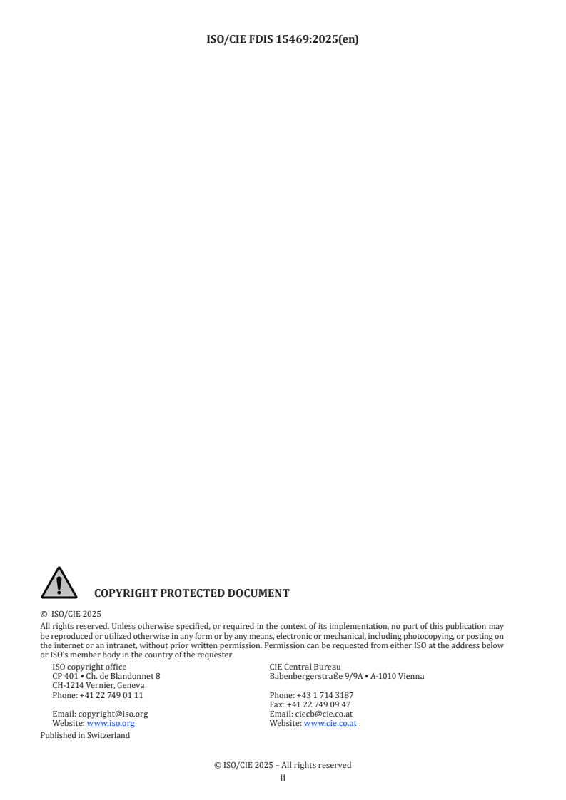 ISO/CIE 15469 ISO/CIE 15469 - Spatial distribution of daylight — CIE standard general sky/22/2025 - Page 2 preview
