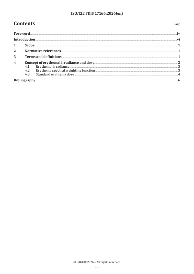 ISO/CIE FDIS 17166 ISO/CIE FDIS 17166 - Erythema reference action spectrum and standard erythema dose - Page 3 preview