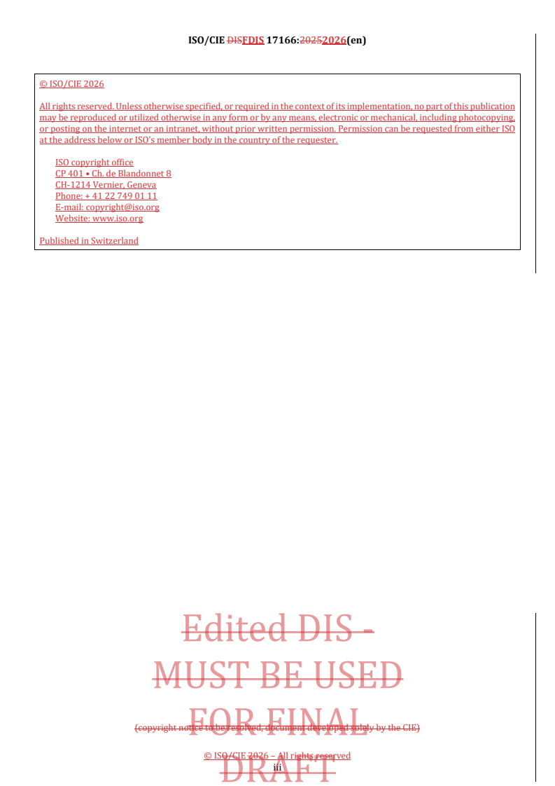 ISO/CIE FDIS 17166 REDLINE ISO/CIE FDIS 17166 - Erythema reference action spectrum and standard erythema dose - Page 3 preview