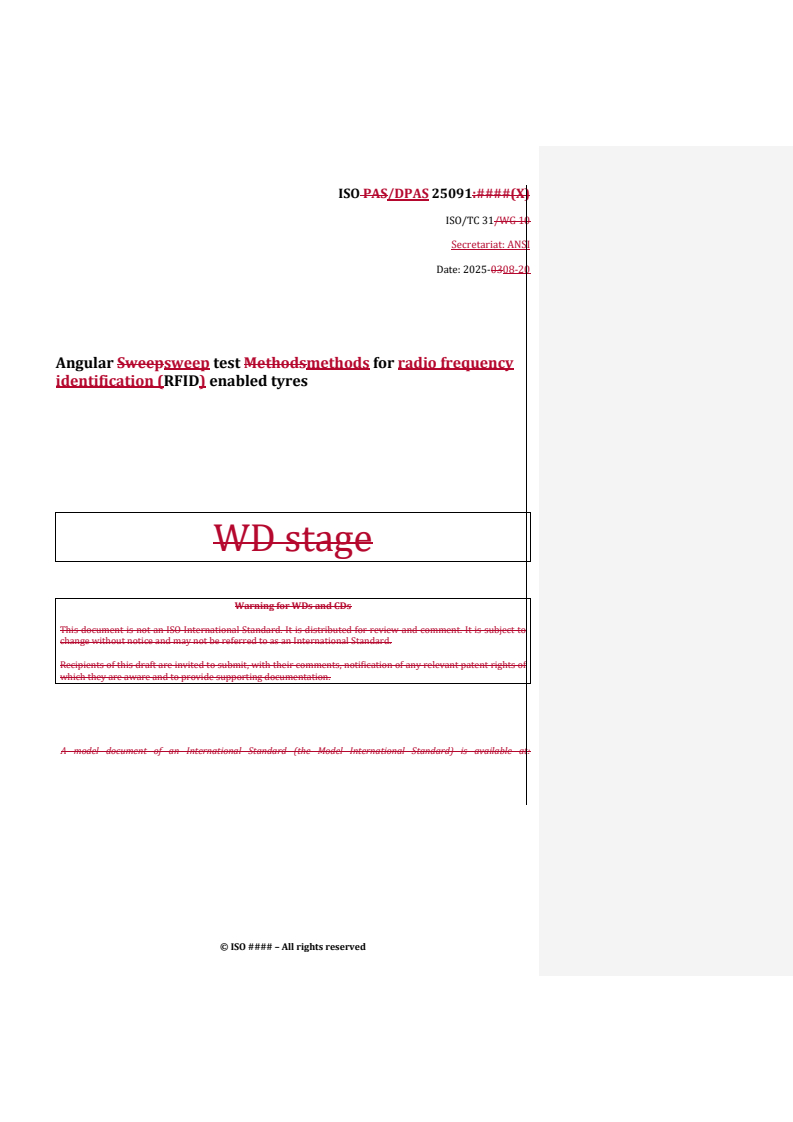 REDLINE ISO/DPAS 25091 - Angular sweep test methods for radio frequency identification (RFID) enabled tyres
Released:20. 08. 2025