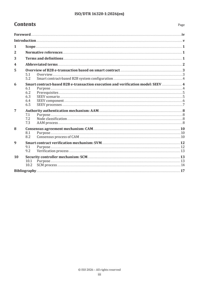 ISO/DTR 16320-1 ISO/DTR 16320-1 - Processes and data in e-commerce — Smart contract-based B2B electronic transaction execution and verification — Part 1: Reference model
Released:23. 12. 2025 - Page 3 preview