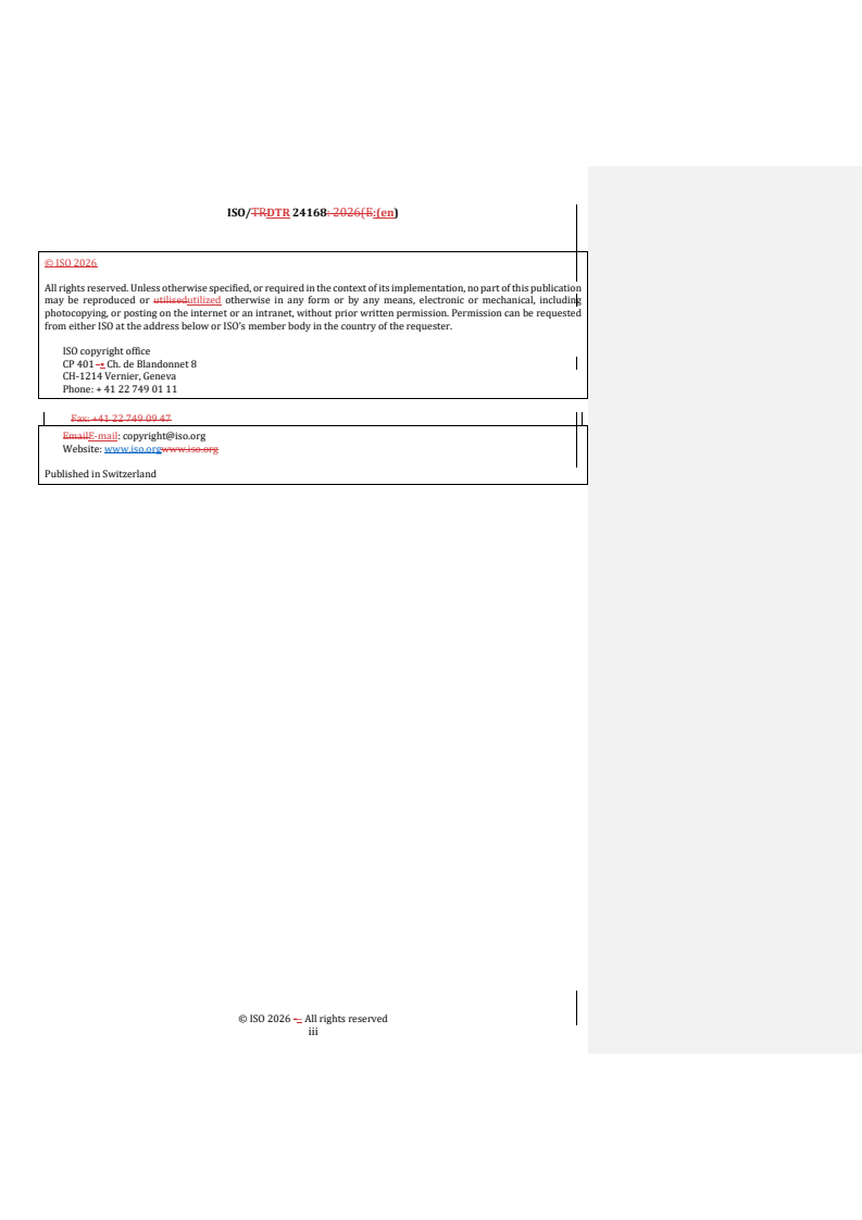 ISO/DTR 24168 REDLINE ISO/DTR 24168 - Packaging — Effective use of radio frequency tags on returnable transport items (RTIs) to obtain information concerning goods on or in RTIs - Page 3 preview