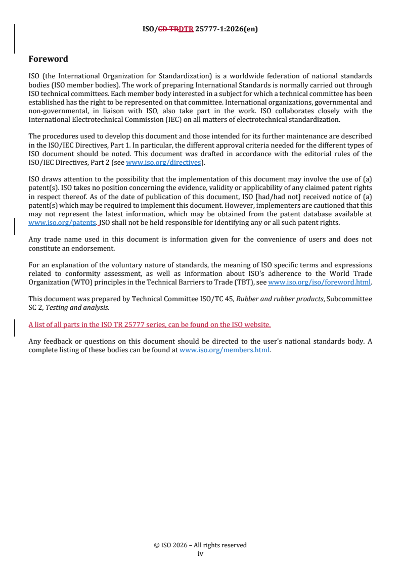 ISO/DTR 25777-1 REDLINE ISO/DTR 25777-1 - Rubber, vulcanized or thermoplastic — Resistance to ozone cracking — Part 1: Test methods of ozone crack depth - Page 4 preview