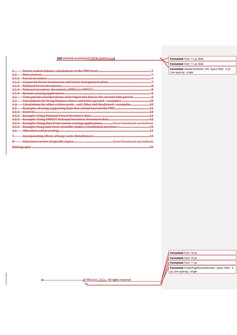 ISO/DTR 26091 REDLINE ISO/DTR 26091 - Wood and wood-based products — Background and examples of calculating the forest carbon balance - Page 4 preview