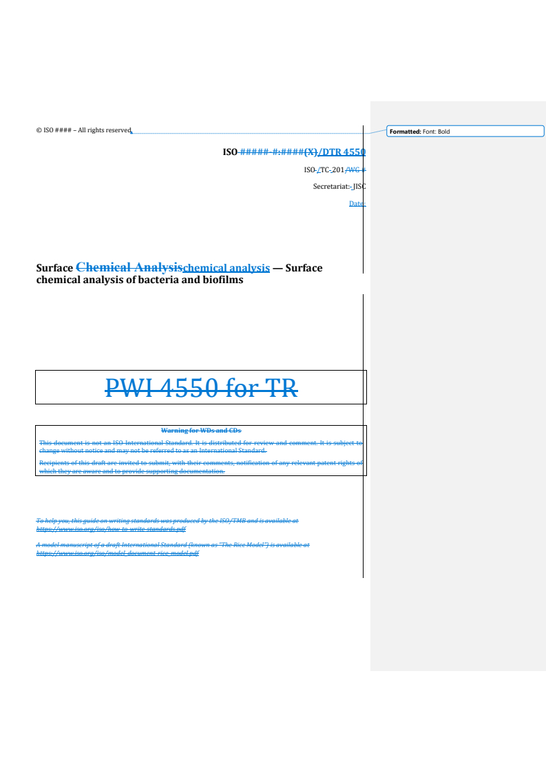 REDLINE ISO/DTR 4550 - Surface chemical analysis — Surface chemical analysis of bacteria and biofilms
Released:9/29/2025