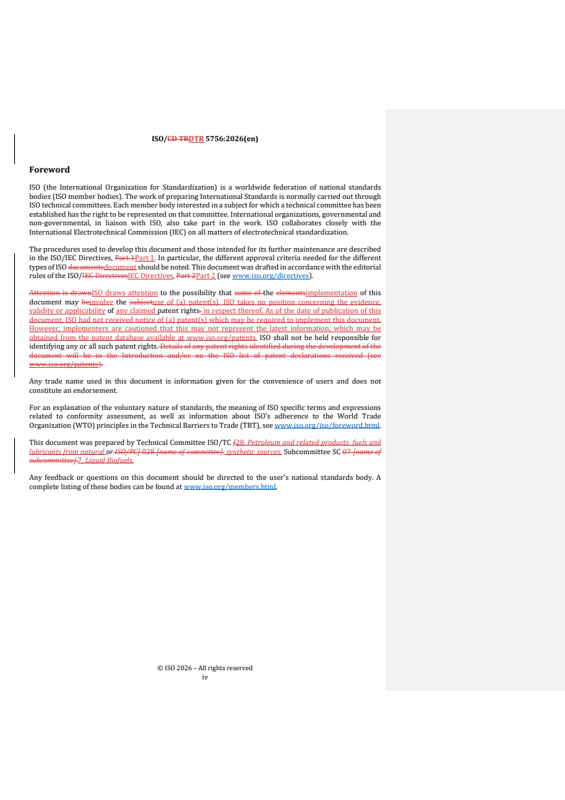 ISO/TR 5756 REDLINE ISO/DTR 5756 - Petroleum and related products, fuels and lubricants from natural or synthetic sources — Overview of volumetric practices for estimating hydrocarbon and ethanol content in fuel ethanol and gasoline blends - Page 4 preview