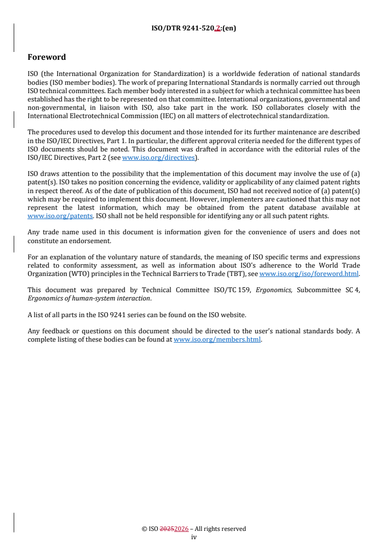 ISO/DTR 9241-520.3 REDLINE ISO/DTR 9241-520.2 - Ergonomics of human-system interaction — Part 520: Ergonomics aspect of activity-based working (ABW) - Page 4 preview