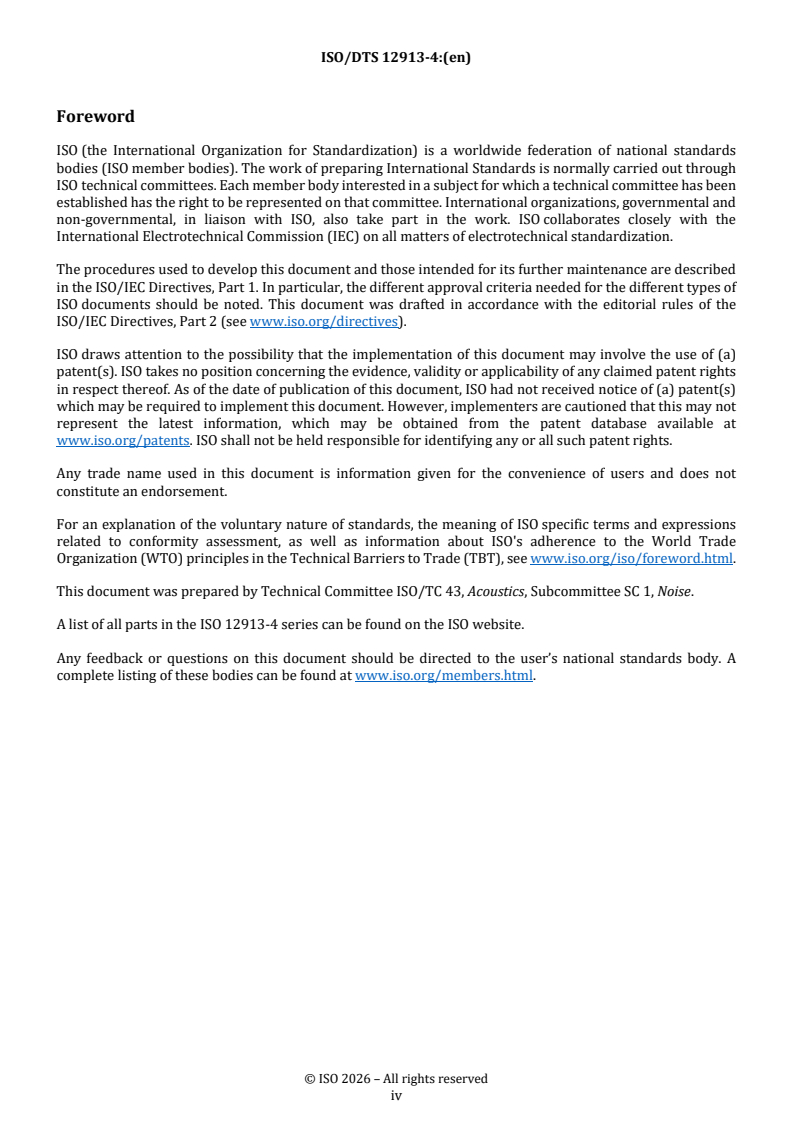 ISO/DTS 12913-4 REDLINE ISO/DTS 12913-4 - Acoustics — Soundscape — Part 4: Design and intervention - Page 4 preview