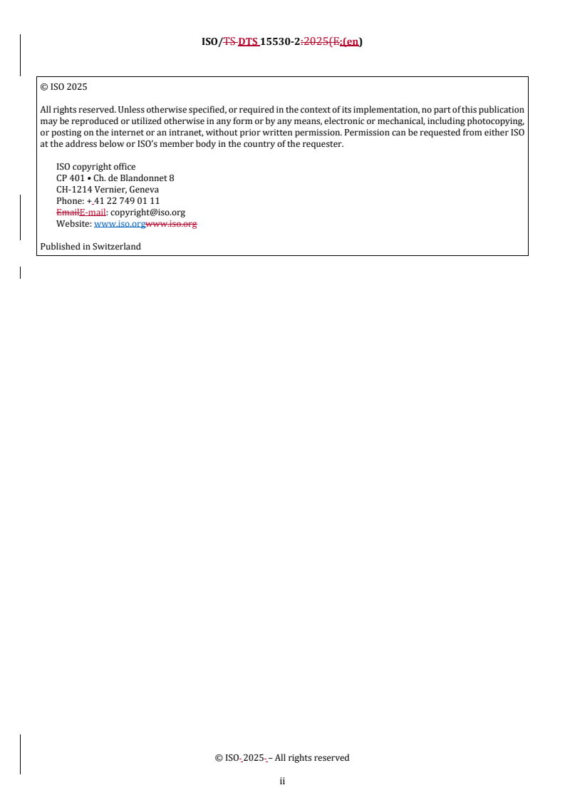 ISO/DTS 15530-2 REDLINE ISO/DTS 15530-2 - Geometrical product specifications (GPS) — Coordinate measuring machines (CMM): Technique for determining the uncertainty of measurement — Part 2: Use of multiple workpiece orientations and calibrated simple standards
Released:18. 09. 2025