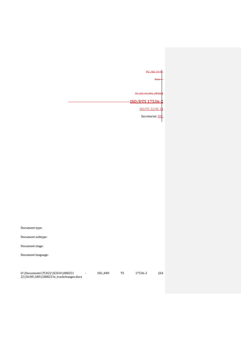 REDLINE ISO/DTS 17536-2 - Road vehicles — Aerosol separator performance test for internal combustion engines — Part 2: Laboratory test method
Released:17. 09. 2025