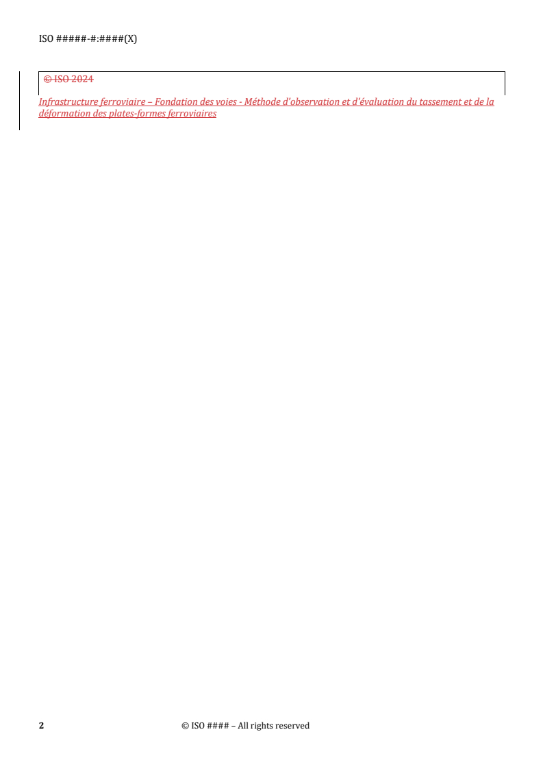 REDLINE ISO/DTS 17539 - Railway applications — Track foundation — Observation and evaluation method of railway subgrade settlement and deformation
Released:16. 09. 2025