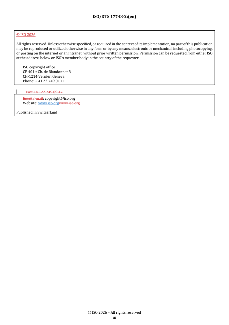 ISO/TS 17748-2 REDLINE ISO/DTS 17748-2 - Intelligent transport systems — Energy-based green ITS services for smart city mobility applications via nomadic and mobile devices — Part 2: Functional requirements of data platform - Page 3 preview