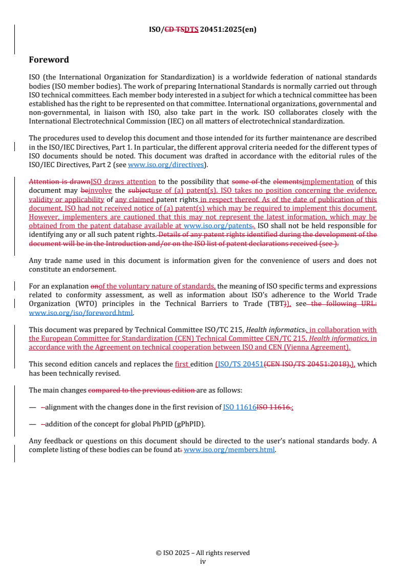ISO/DTS 20451 REDLINE ISO/DTS 20451 - Health informatics — Identification of medicinal products — Implementation for ISO 11616 data elements and structures for the unique identification and exchange of regulated pharmaceutical product information
Released:17. 12. 2025 - Page 4 preview