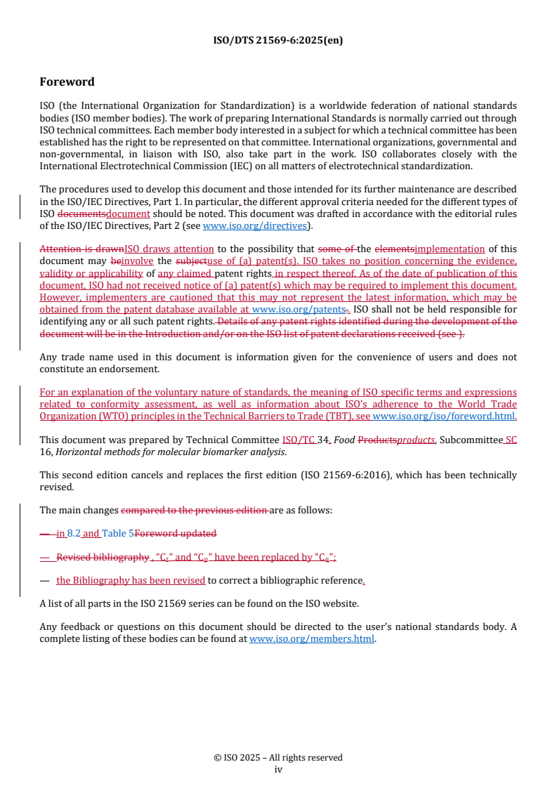 ISO/TS 21569-6 REDLINE ISO/DTS 21569-6 - Horizontal methods for molecular biomarker analysis — Methods of analysis for the detection of genetically modified organisms and derived products — Part 6: Real-time PCR based screening methods for the detection of cry1Ab/Ac and Pubi-cry DNA sequences
Released:10/2/2025 - Page 4 preview