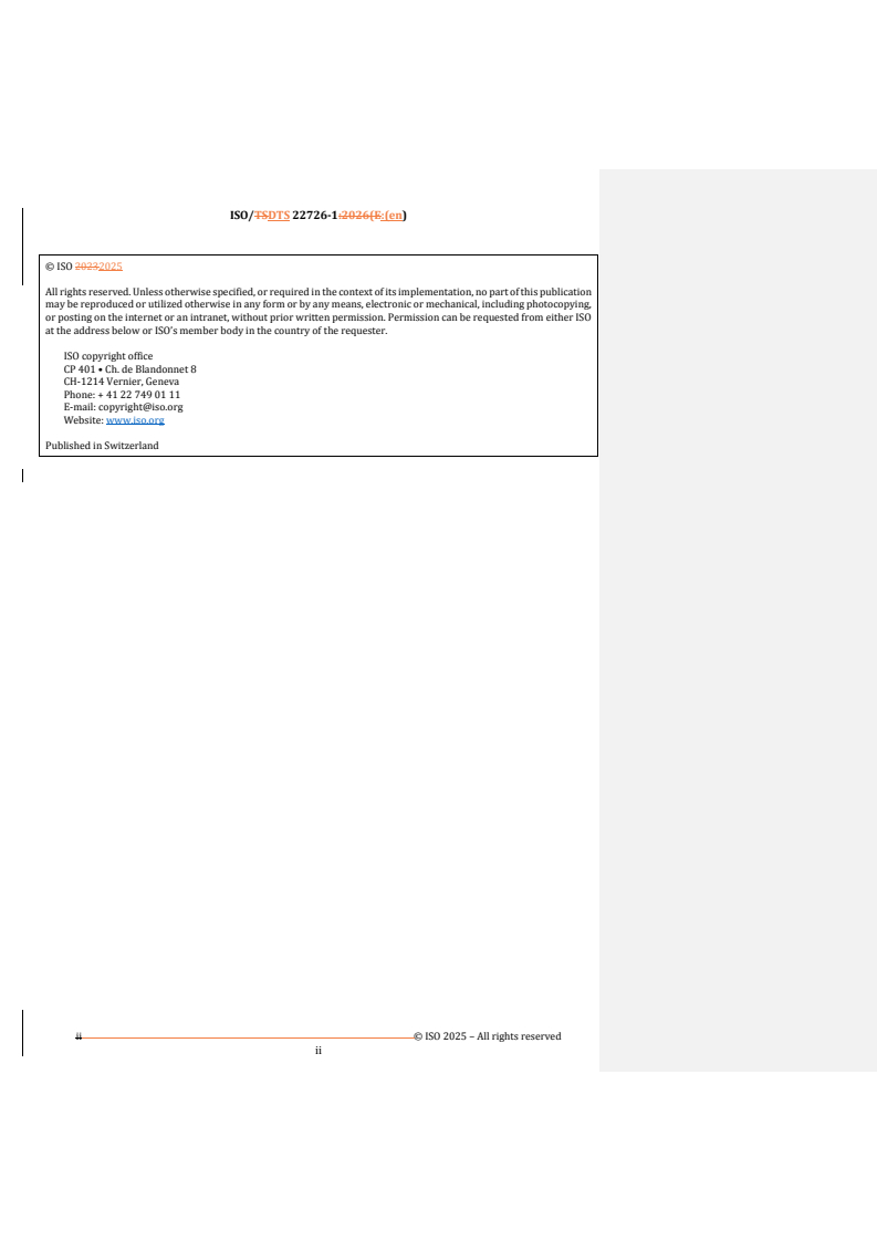 REDLINE ISO/DTS 22726-1 - Intelligent transport systems — Dynamic data and map database specification for connected and automated driving system applications — Part 1: Architecture and logical data model for harmonization of static map data
Released:8. 08. 2025
