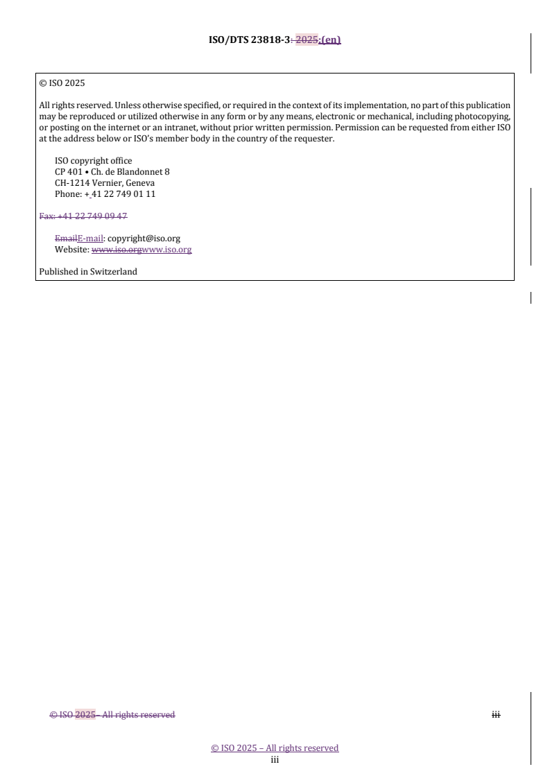 ISO/DTS 23818-3 REDLINE ISO/DTS 23818-3 - Assessment of conformity of plastics piping systems for the rehabilitation of existing pipelines — Part 3: Unplasticised poly(vinyl chloride) (PVC-U) material
Released:22. 10. 2025 - Page 3 preview