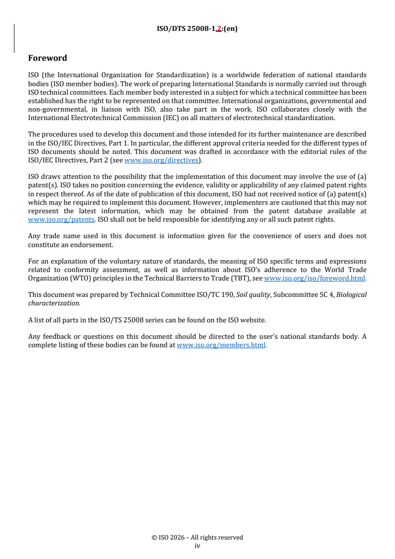 ISO/DTS 25008-1.2 REDLINE ISO/DTS 25008-1.2 - Soil quality — Responses of higher plants to environmental stresses — Part 1: Methods to assess physiological parameters - Page 4 preview