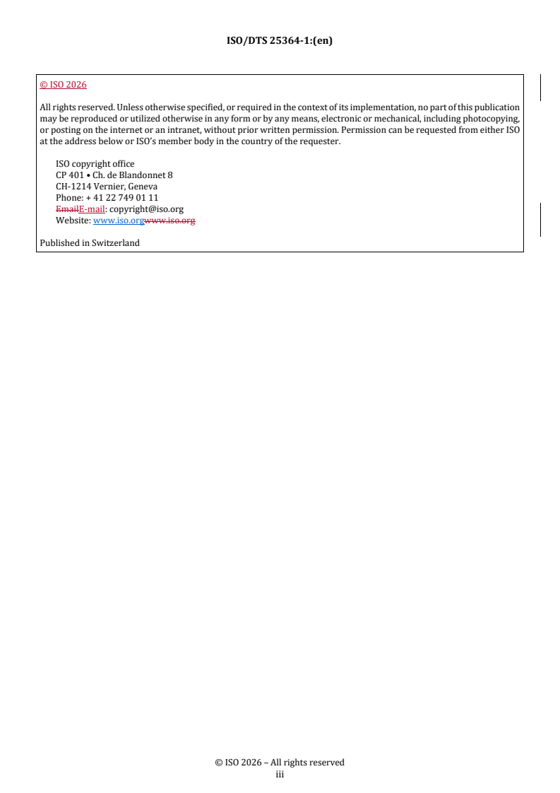 ISO/DTS 25364-1 REDLINE ISO/DTS 25364-1 - Chemical characterization of medical devices — Part 1: Identification of organic extractables in non-targeted analysis (NTA) - Page 3 preview