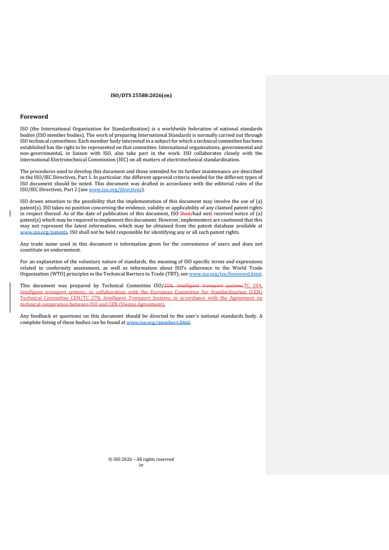 ISO/DTS 25588 REDLINE ISO/DTS 25588 - Electronic fee collection — Image-based systems —Test suite structure and test purposes - Page 4 preview
