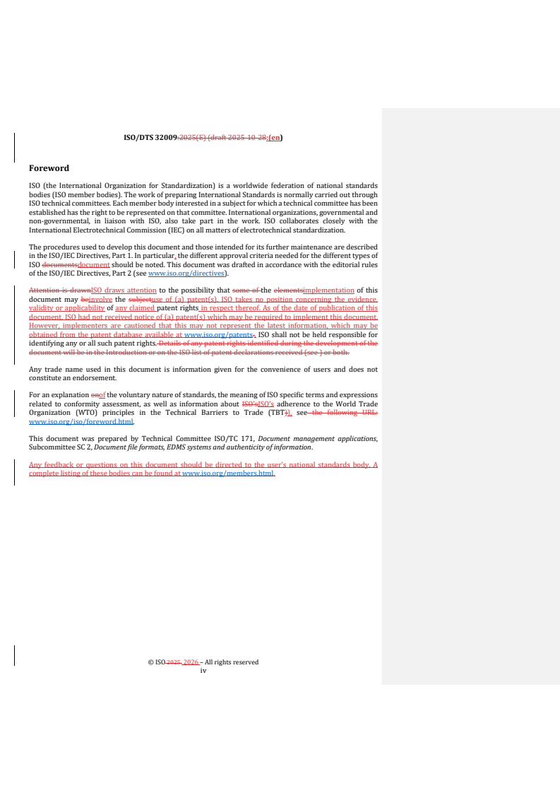 ISO/DTS 32009 REDLINE ISO/DTS 32009 - Document management — Portable Document Format — Extension to support language identification in multilingual strings in ISO 32000-2 (PDF 2.0) - Page 4 preview