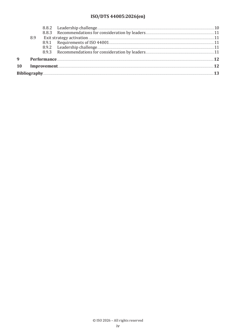 ISO/TS 44005 ISO/DTS 44005 - Collaborative business relationship management system — Guidance on leadership for collaborative working
Released:22. 01. 2026 - Page 4 preview
