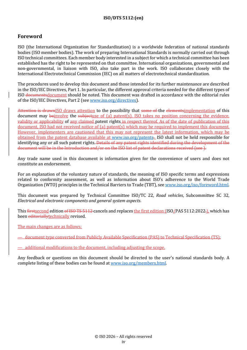 ISO/DTS 5112 REDLINE ISO/DTS 5112 - Road vehicles — Guidelines for auditing cybersecurity engineering - Page 4 preview
