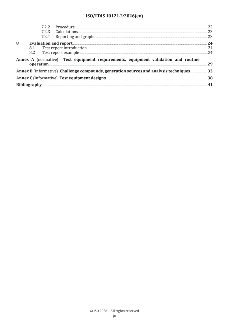 ISO/FDIS 10121-2 ISO/FDIS 10121-2 - Test methods for assessing the performance of gas-phase air cleaning media and devices for general ventilation — Part 2: Gas-phase air cleaning devices (GPACD) - Page 4 preview