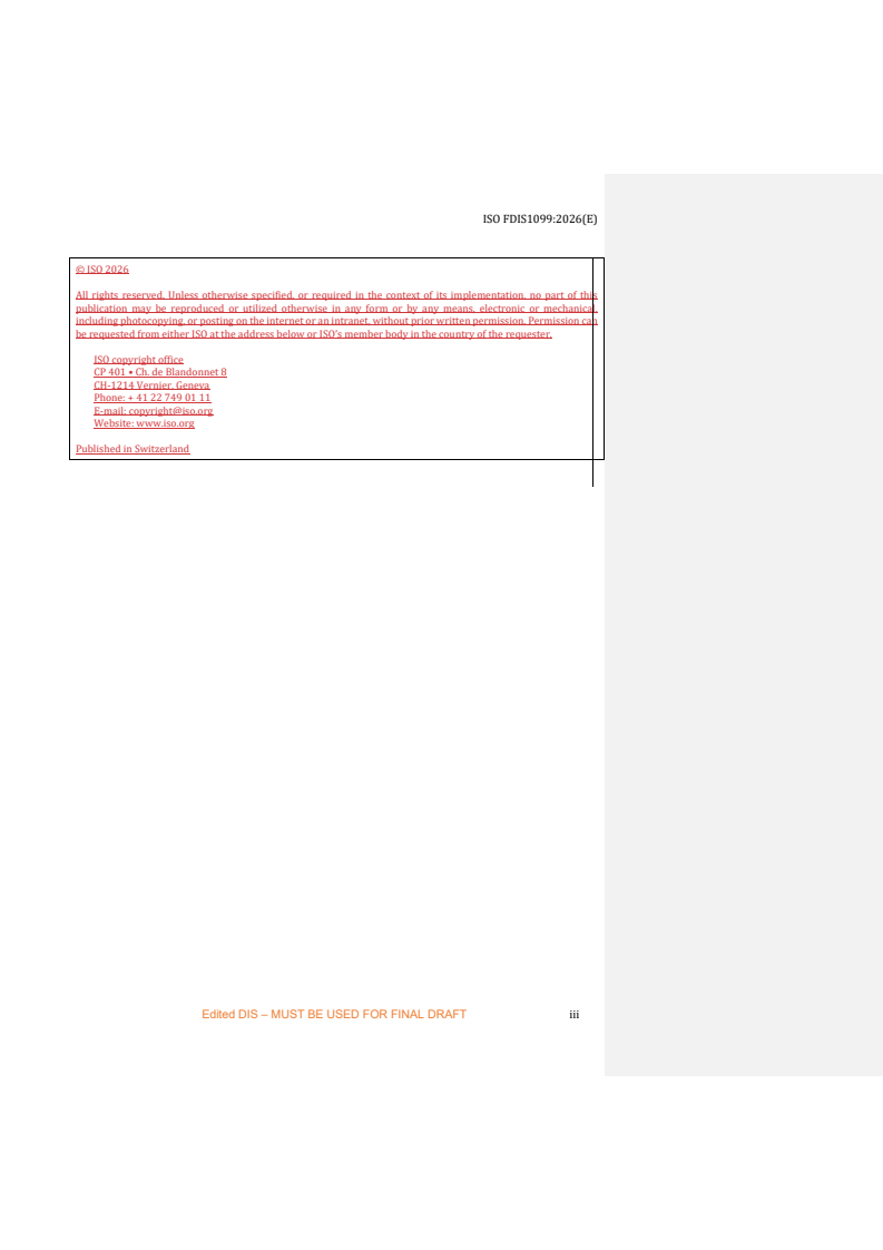 ISO 1099 REDLINE ISO/FDIS 1099 - Metallic materials — Fatigue testing — Axial force-controlled method - Page 3 preview