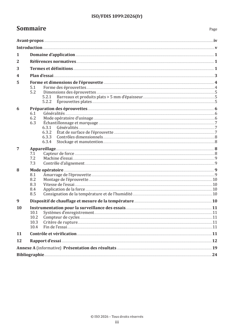 ISO 1099 ISO/FDIS 1099 - Matériaux métalliques — Essais de fatigue — Méthode par force axiale contrôlée - Page 3 preview