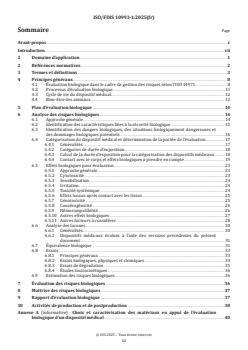 ISO 10993-1:2025 ISO/FDIS 10993-1 - Évaluation biologique des dispositifs médicaux — Partie 1: Exigences et principes généraux pour l’évaluation de la sécurité biologique au sein d’un processus de gestion des risques
Released:28. 05. 2025 - Page 3 preview