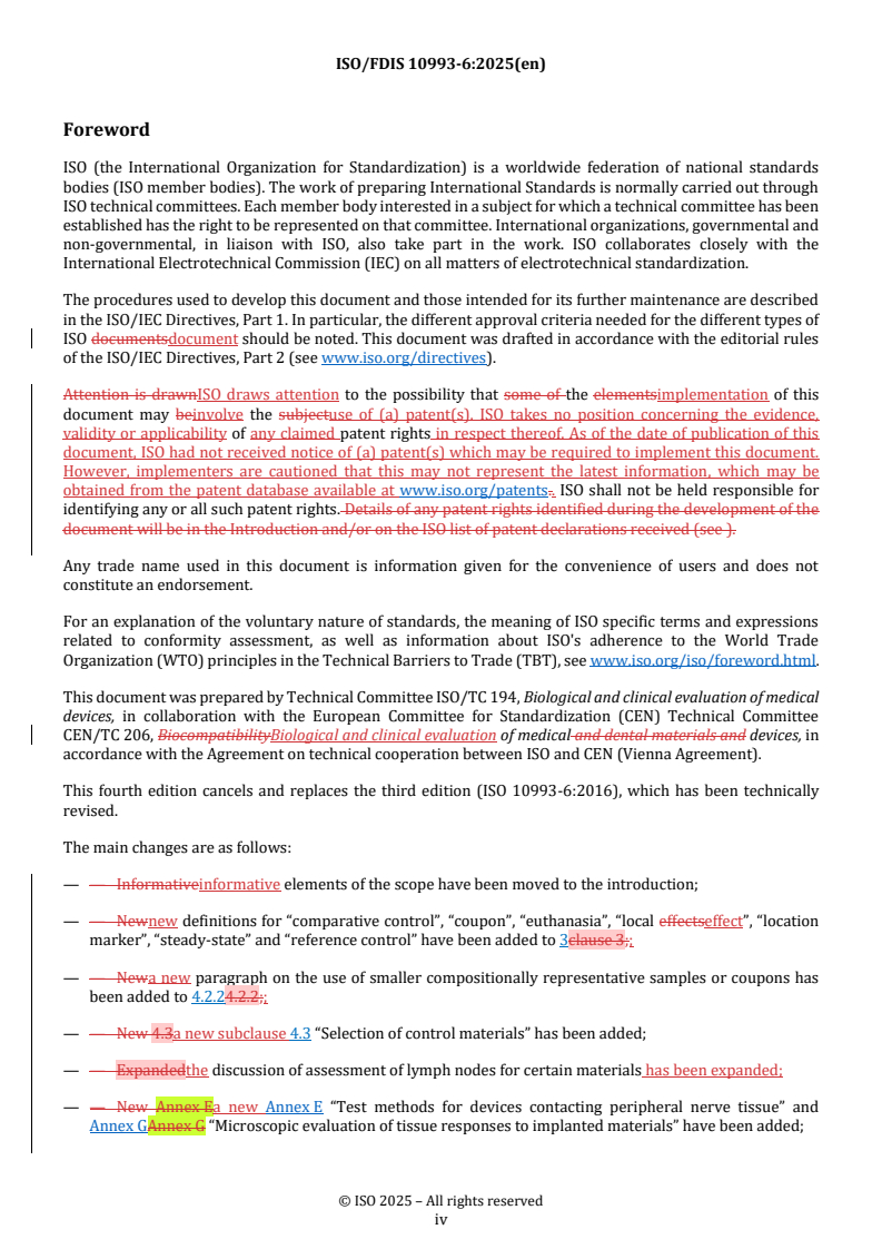 ISO 10993-6 REDLINE ISO/FDIS 10993-6 - Biological evaluation of medical devices — Part 6: Tests for local effects after implantation
Released:10/10/2025 - Page 4 preview