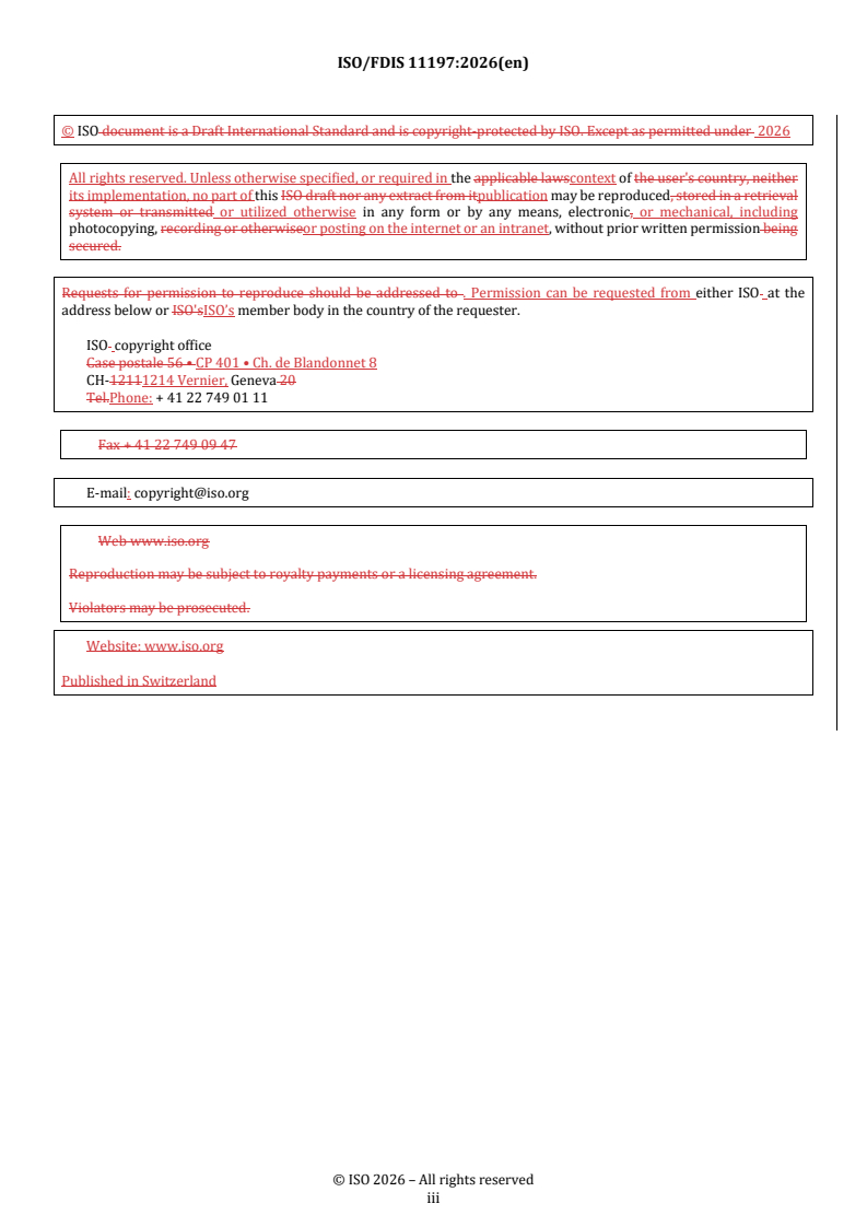 ISO/FDIS 11197 REDLINE ISO/FDIS 11197 - Medical supply units - Page 3 preview