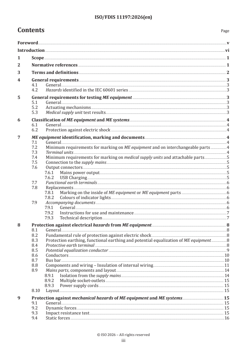 ISO/FDIS 11197 ISO/FDIS 11197 - Medical supply units - Page 3 preview