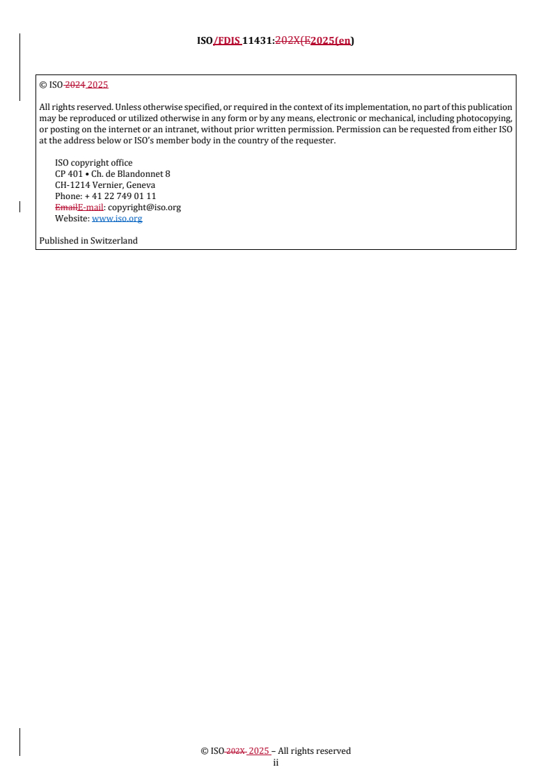 REDLINE ISO/FDIS 11431 - Building and civil engineering sealants — Determination of adhesion and cohesion properties of sealants after exposure to heat, water and artificial light through glass
Released:26. 05. 2025